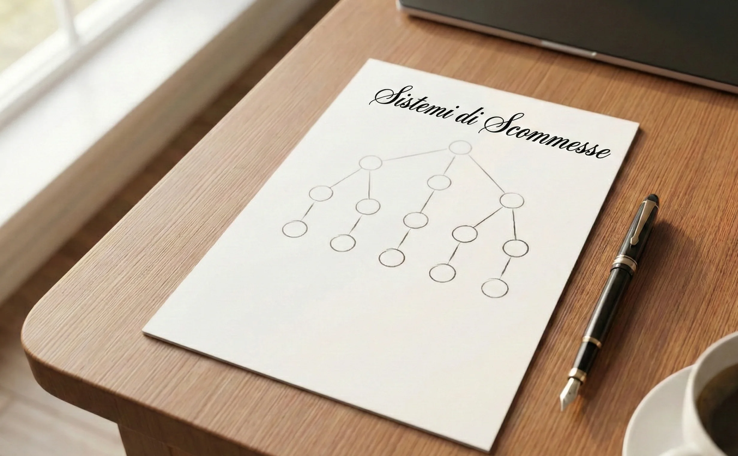 Schema che mostra le combinazioni di un sistema scommesse con linee interconnesse