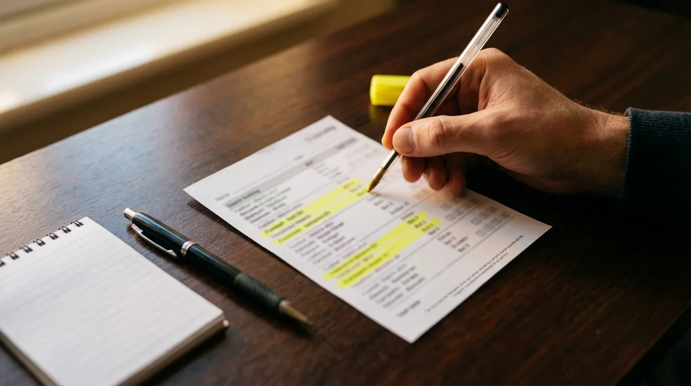 Mano che compila una schedina di scommesse sportive con tre eventi selezionati su un tavolo in legno